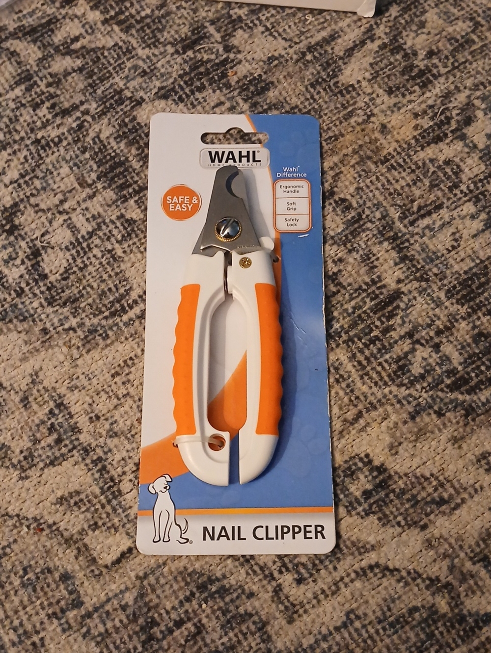 Wahl Orange and White Pet Nail Clippers with Safety Lock